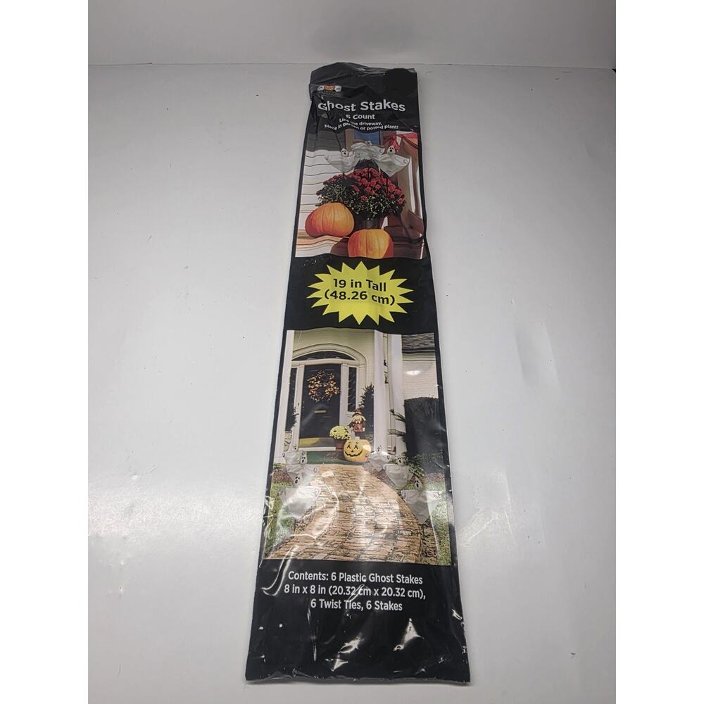 Halloween Ghost Stakes 6 pack Great Garden Driveway Decoration